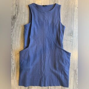 COS Wool Blend Navy Sleeveless Dress